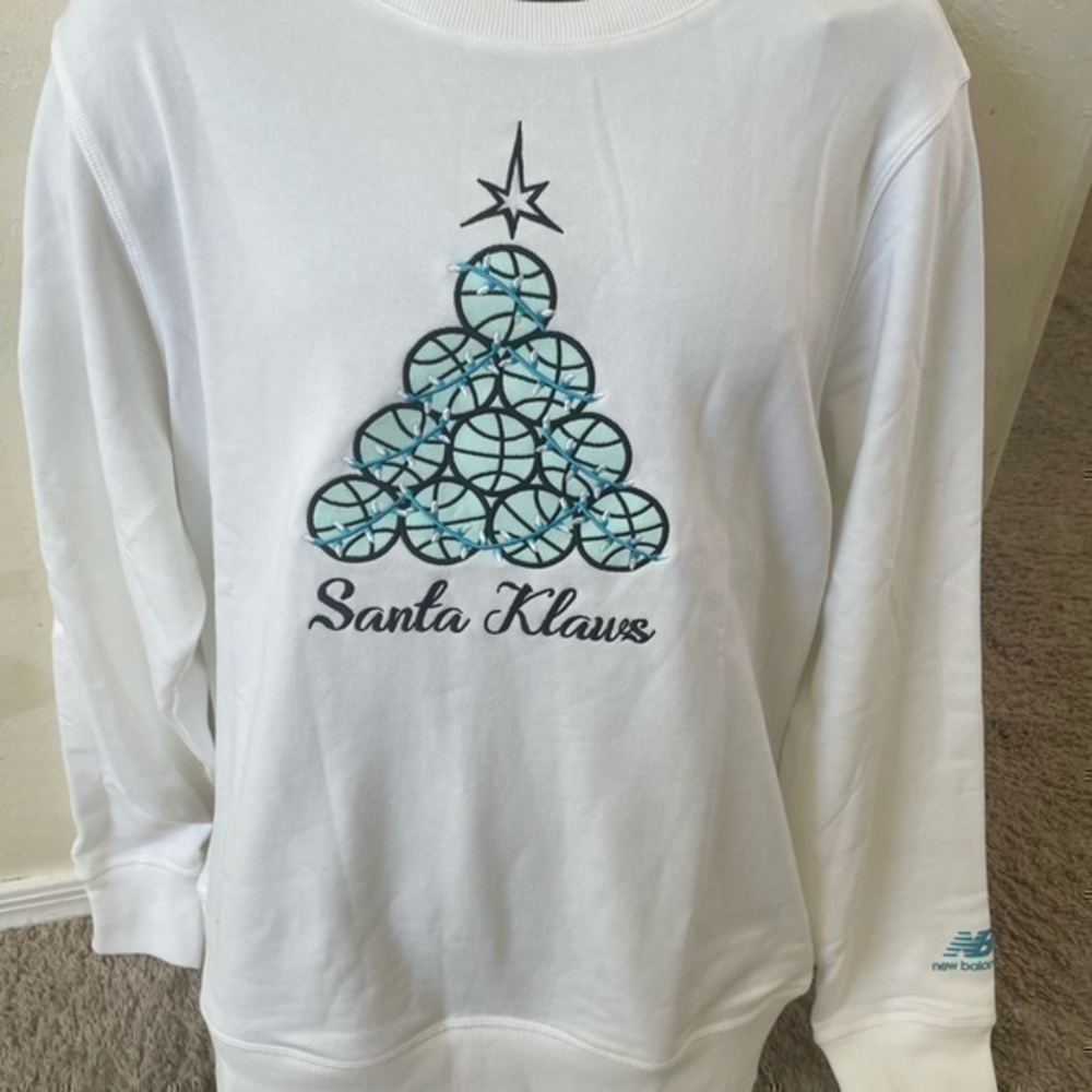 New Balance Kawhi Leonard Signature Santa Klaws Sweater Crew Neck Size XL Mens